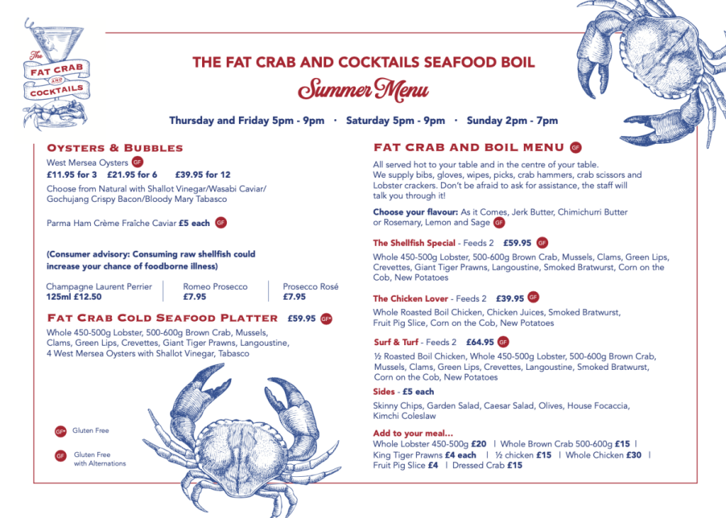 Fat Crab And Cocktails Summer Menu